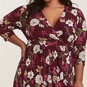 Torrid | New Floral Faux Wrap Dress